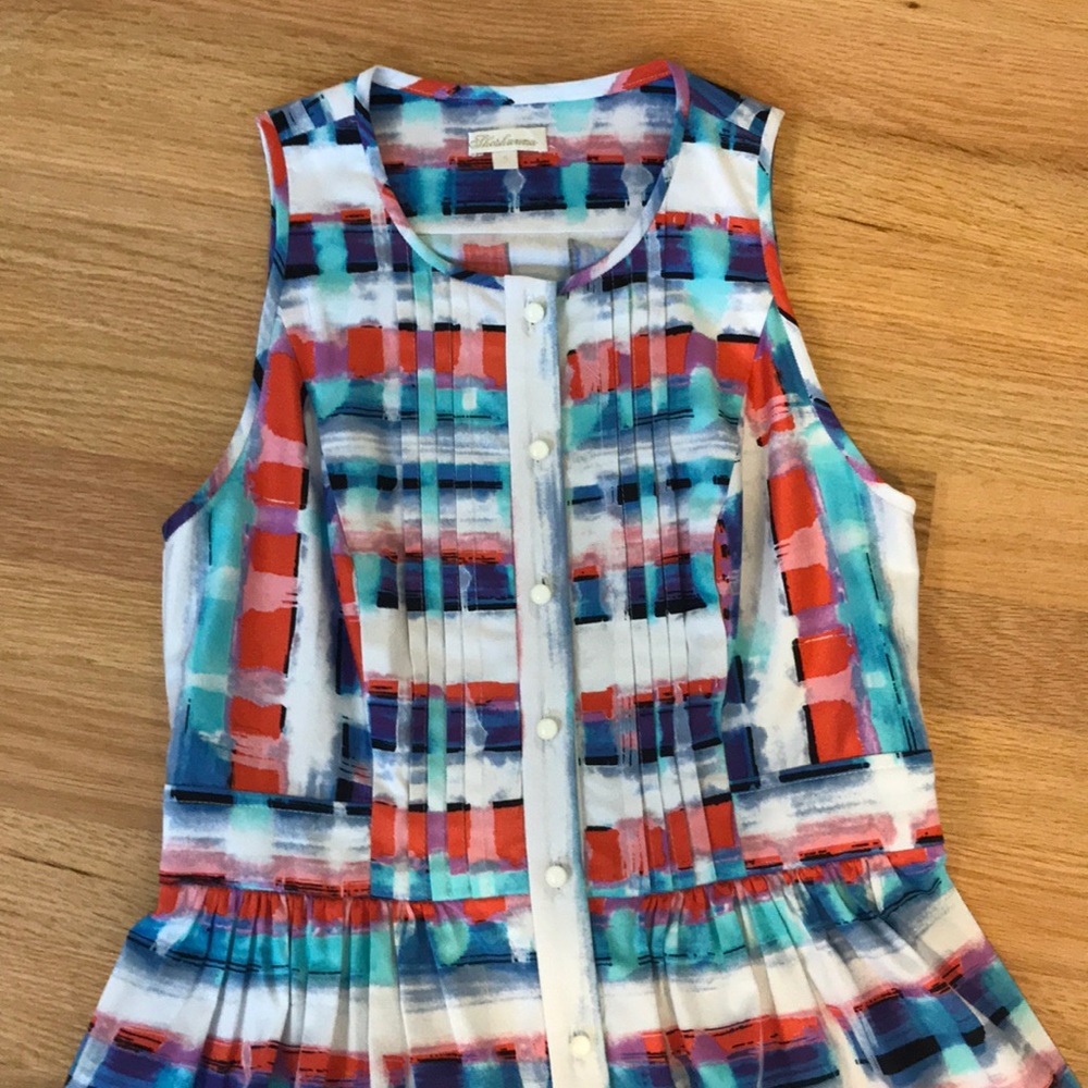 Shoshanna multicolored button up dress